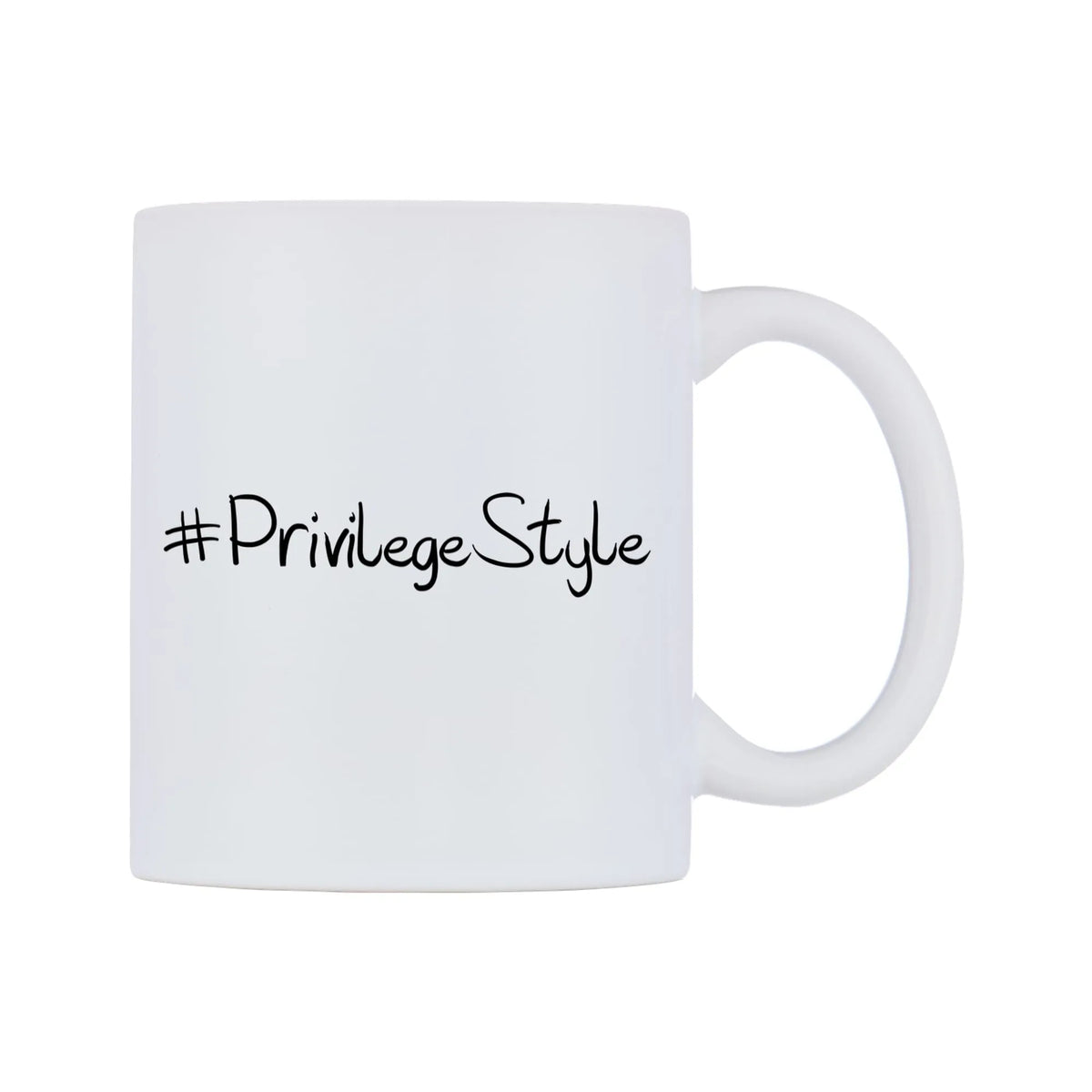 PrivilegeStyle Mug — mug, left side, on a white background