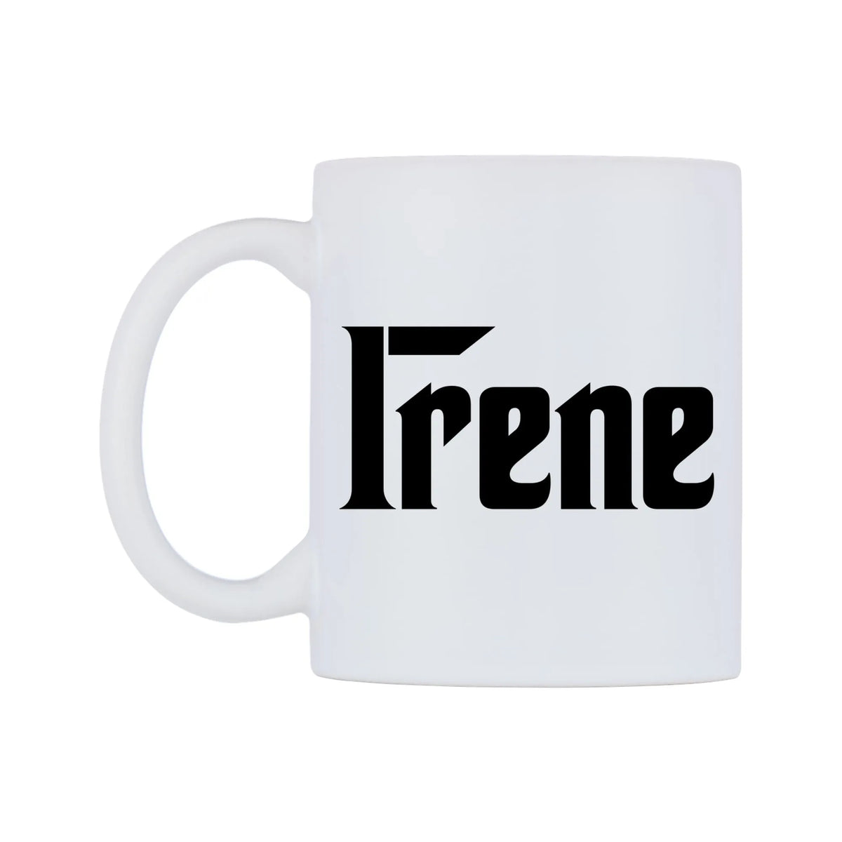 Irene - Godfather Themed Mug — white 11oz gloss mug, right side, on a white background