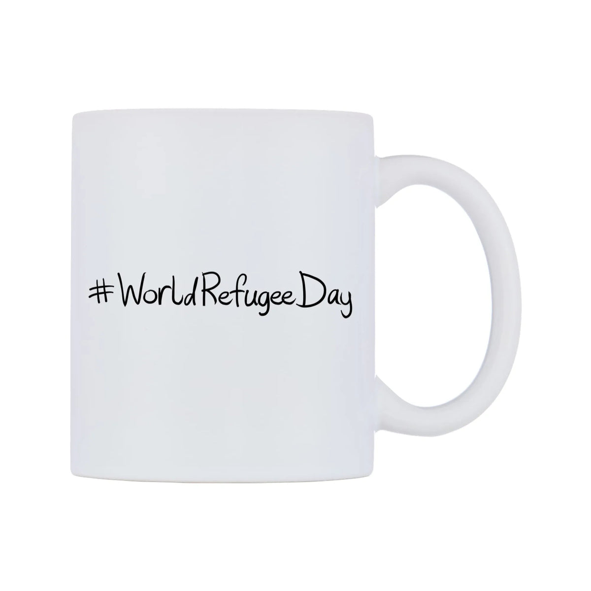 WorldRefugeeDay Mug — mug, left side, on a white background