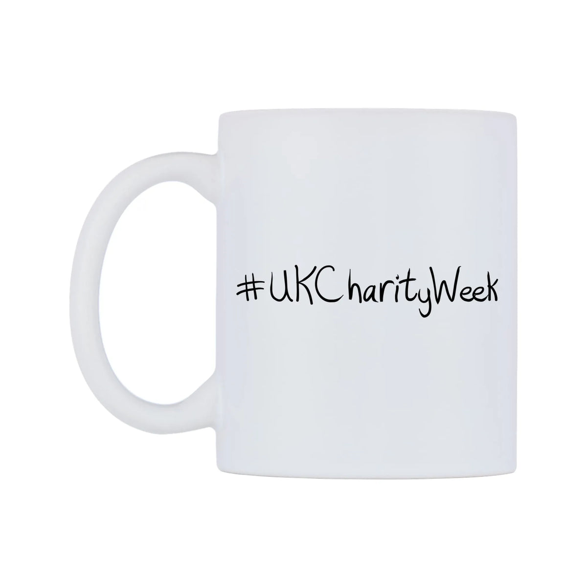 UKCharityWeek Mug — mug, right side, on a white background
