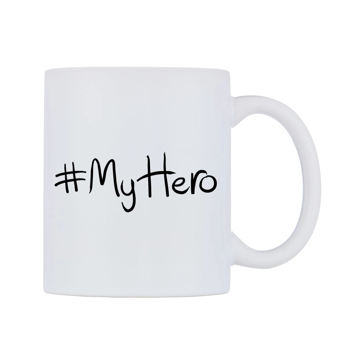 MyHero Mug — mug, left side, on a white background