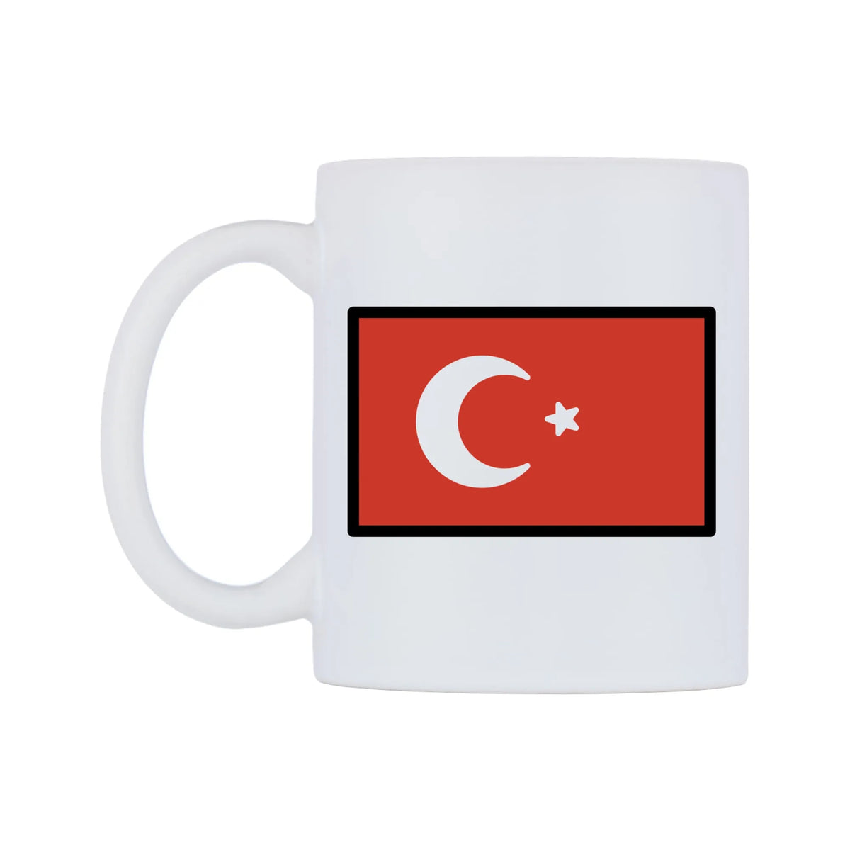 Turkey Flag Emoji Mug — mug, right side, on a white background