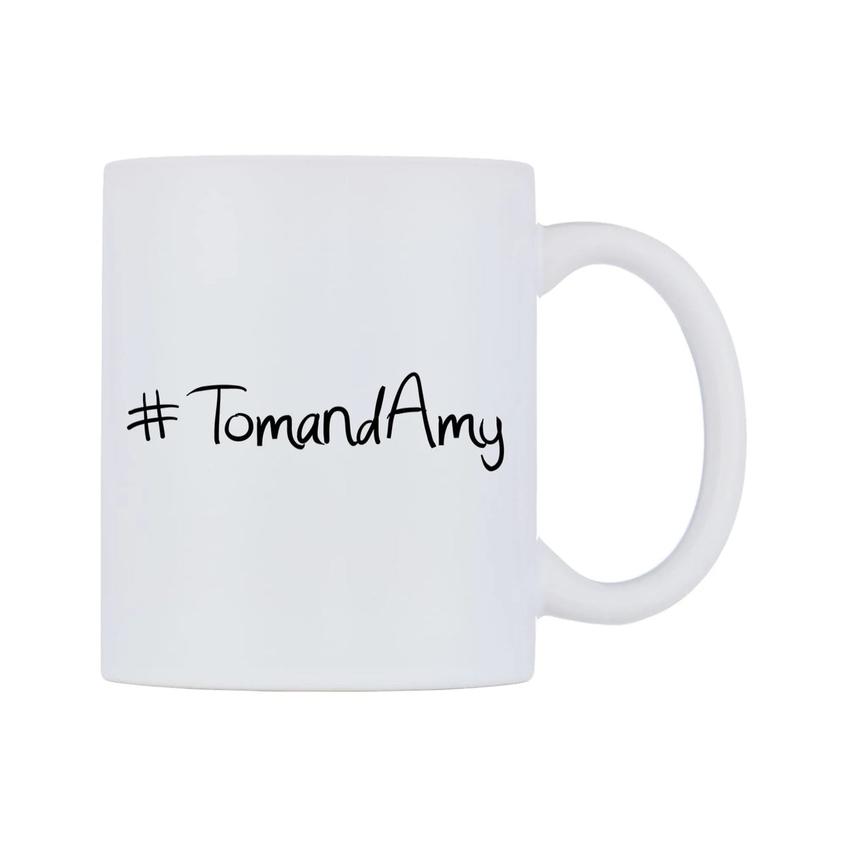 TomandAmy Mug — mug, left side, on a white background