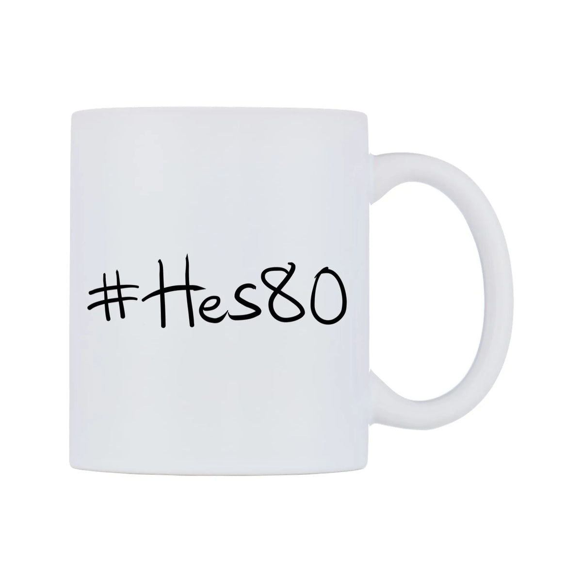 Hes80 Mug — mug, left side, on a white background