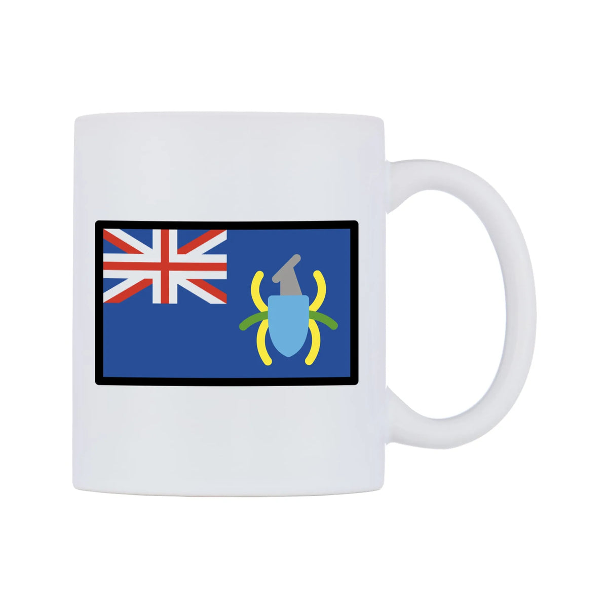 Pitcairn Islands Flag Emoji Mug — mug, left side, on a white background