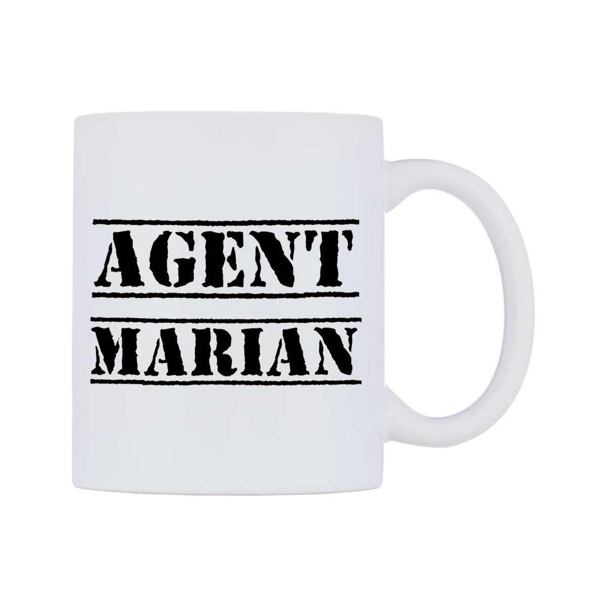Agent Marian Mug — mug, left side, on a white background
