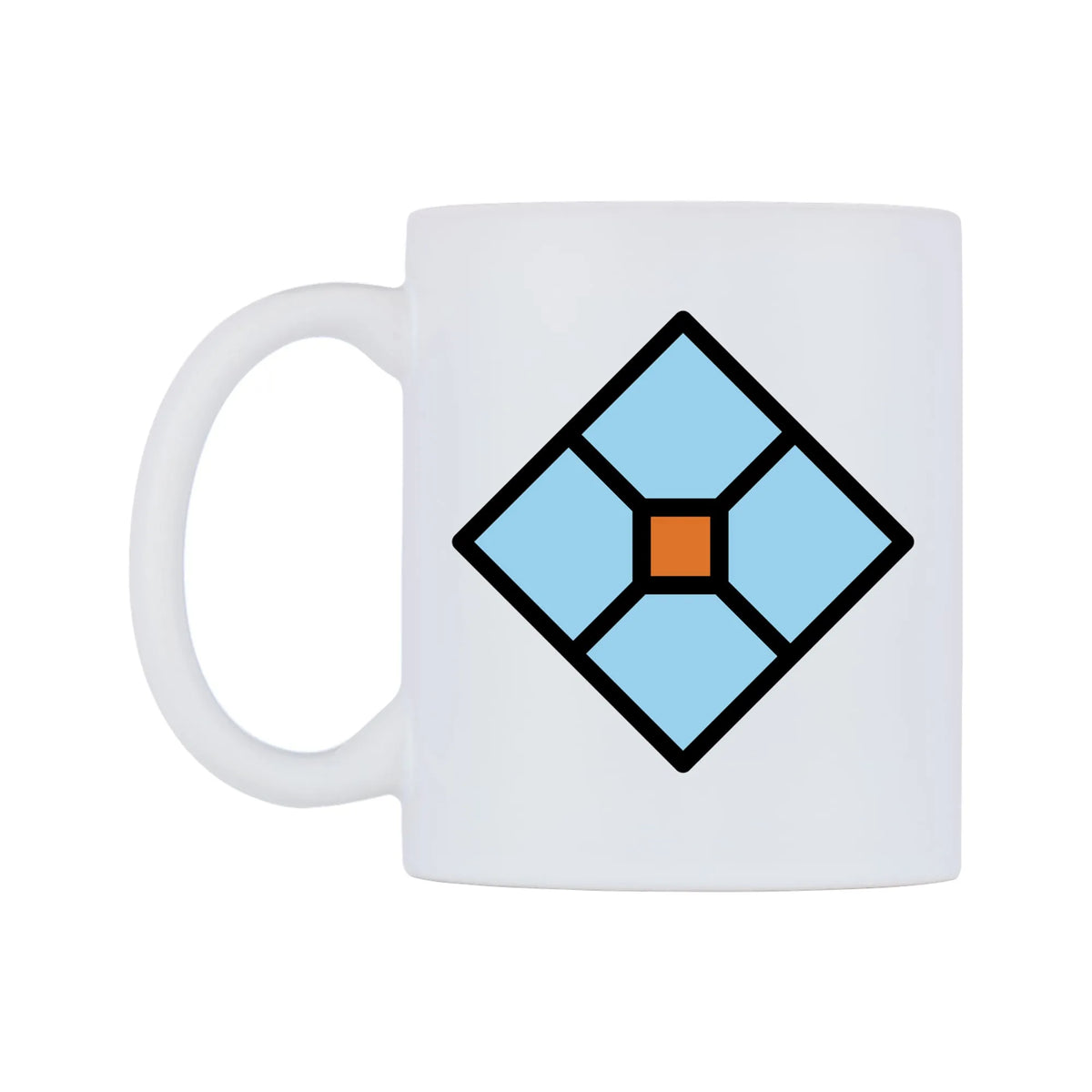 Diamond With A Dot Emoji Mug — mug, right side, on a white background