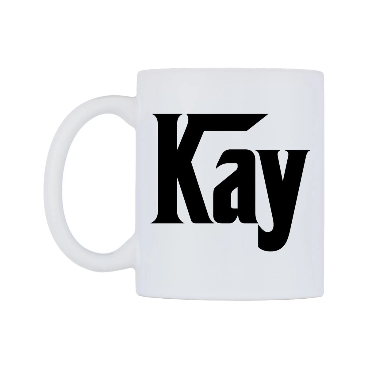 Kay - Godfather Themed Mug — white 11oz gloss mug, right side, on a white background