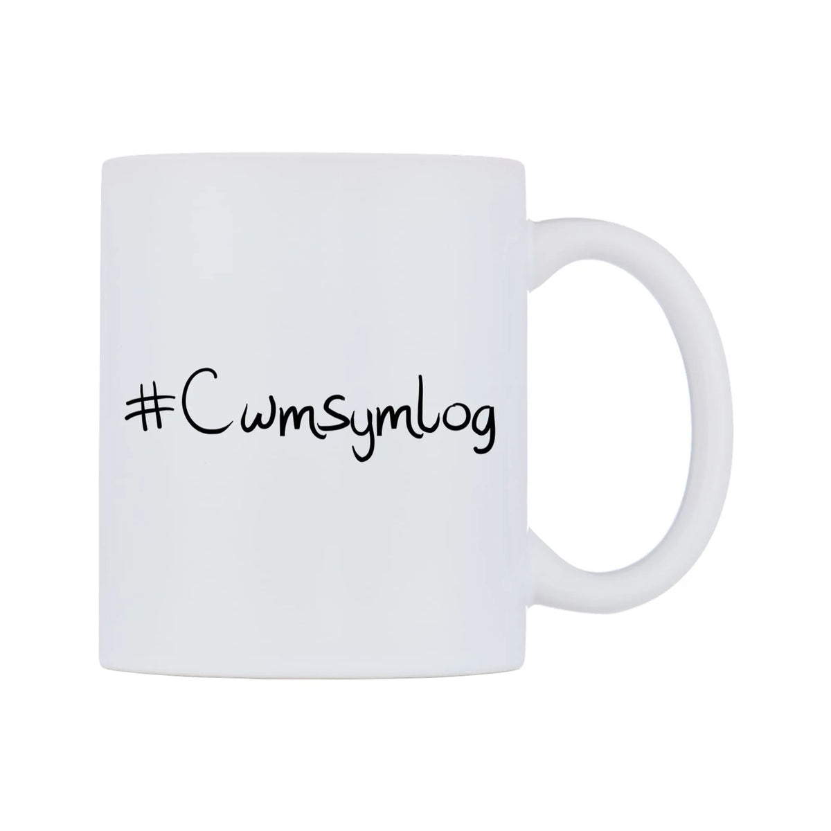 Cwmsymlog Mug — mug, left side, on a white background