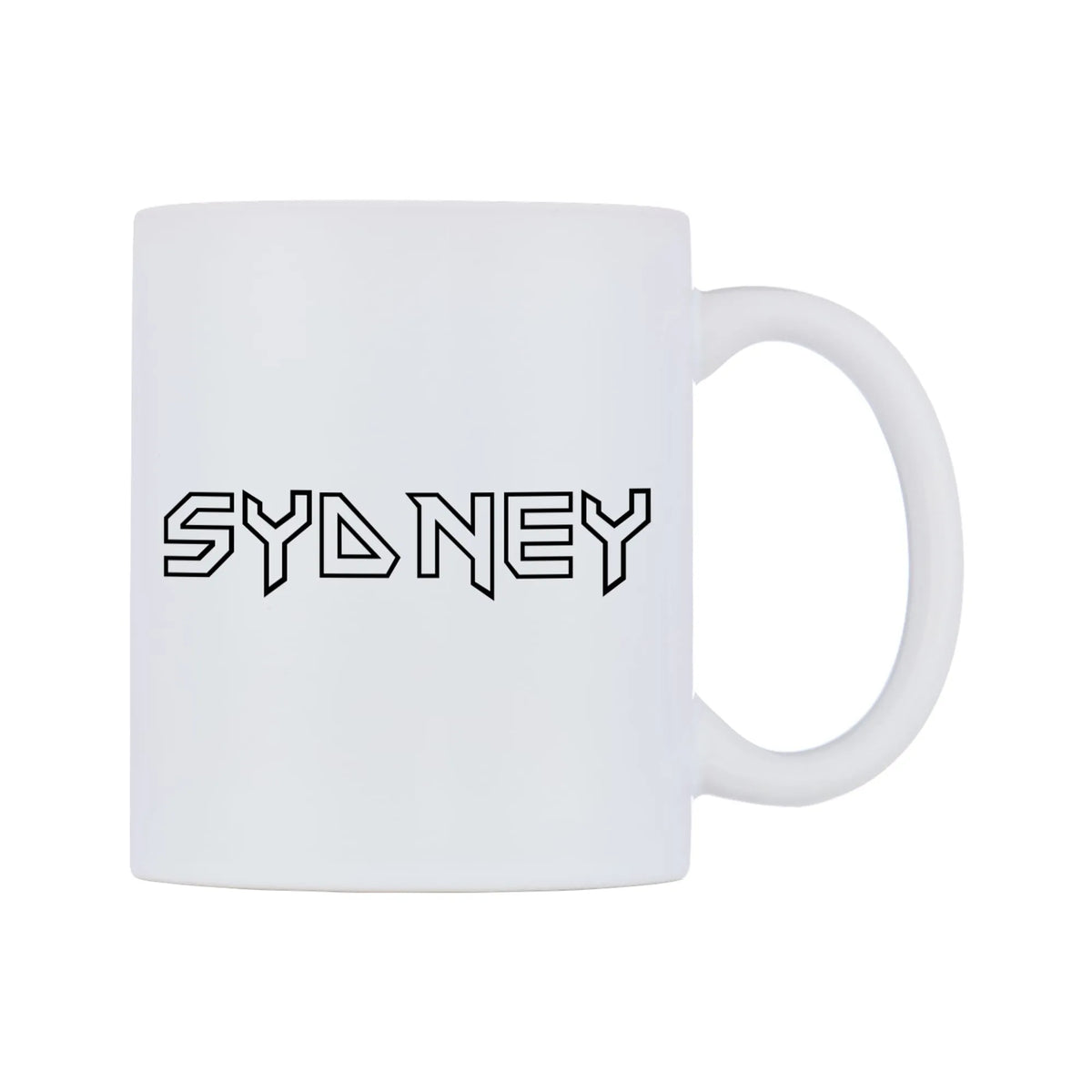 Sydney - Iron Maiden Themed Mug — white 11oz gloss mug, left side, on a white background