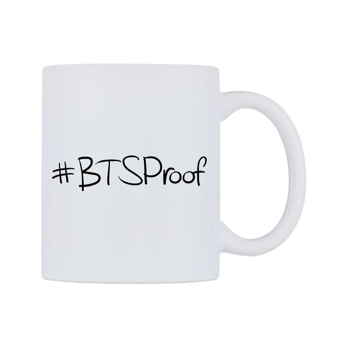 BTSProof Mug — mug, left side, on a white background