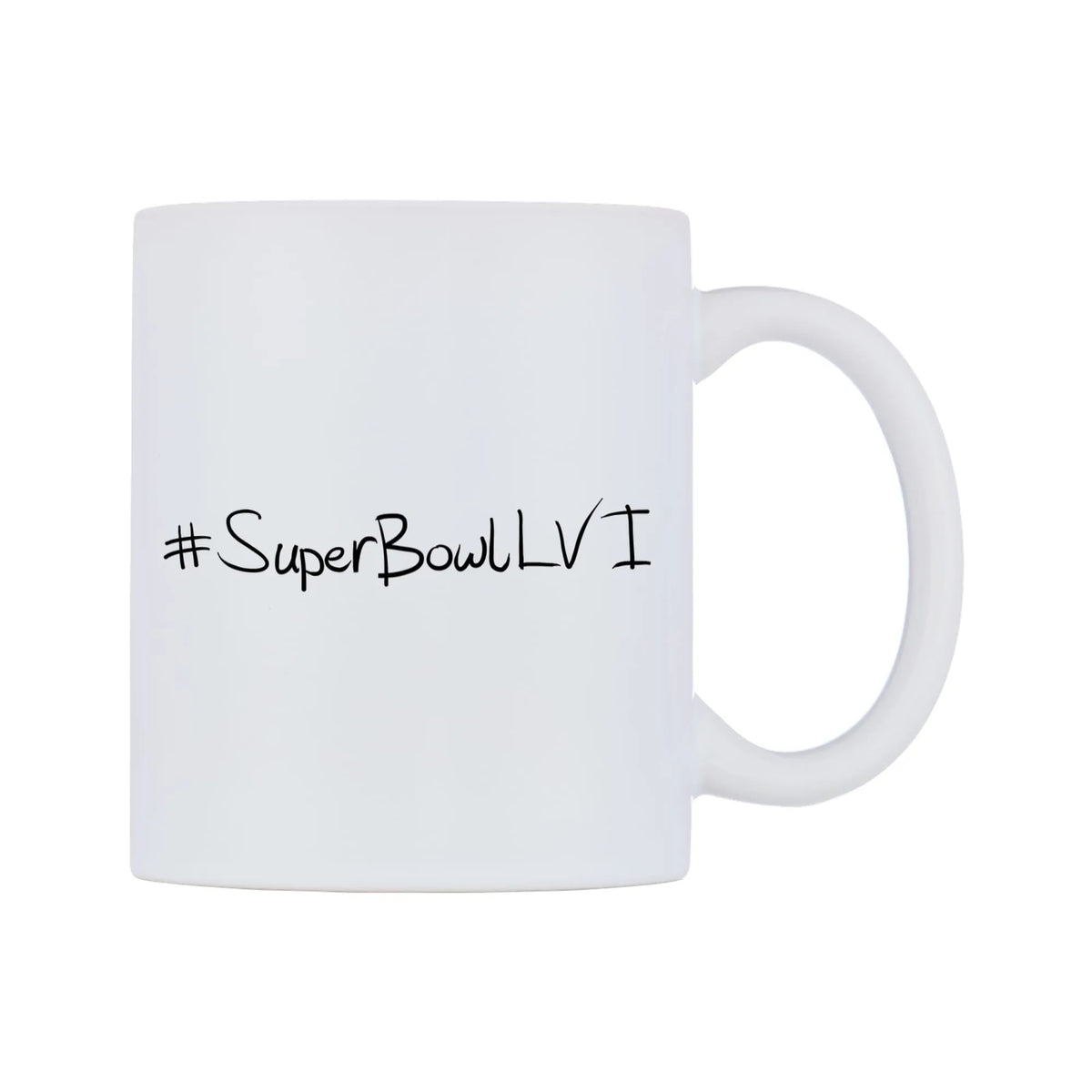 SuperBowlLVI Mug — mug, left side, on a white background