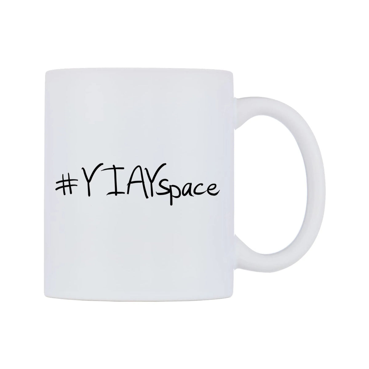 YIAYspace Mug — mug, left side, on a white background
