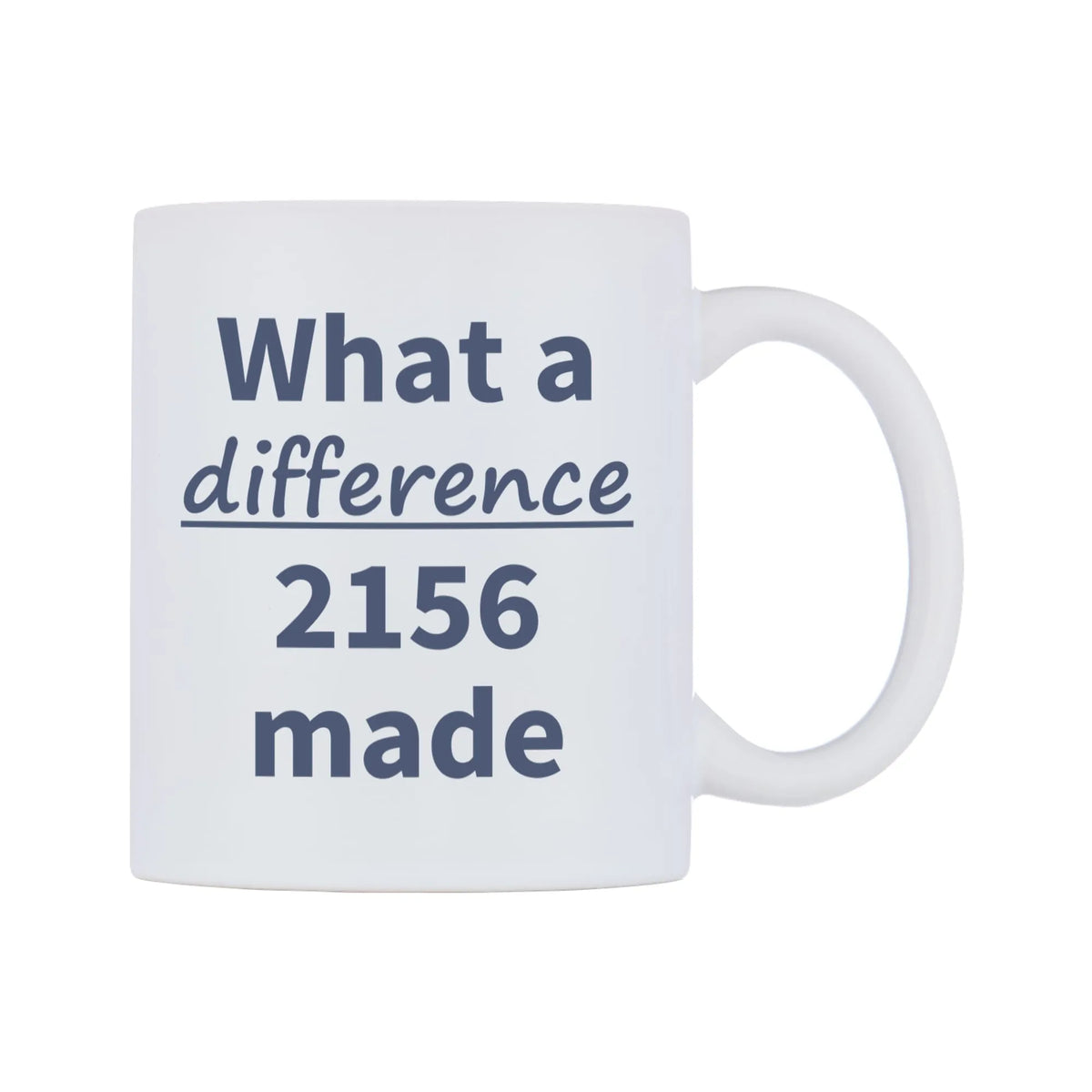 What a difference 2156 made Mug — mug, left side, on a white background