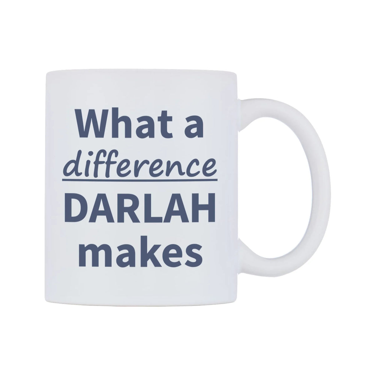 What a difference DARLAH makes Mug — mug, left side, on a white background