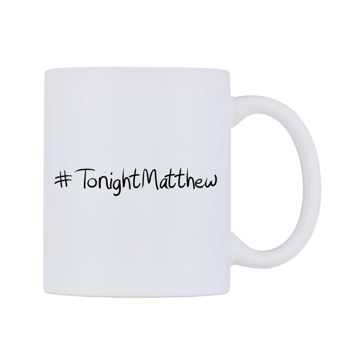 TonightMatthew Mug — mug, left side, on a white background