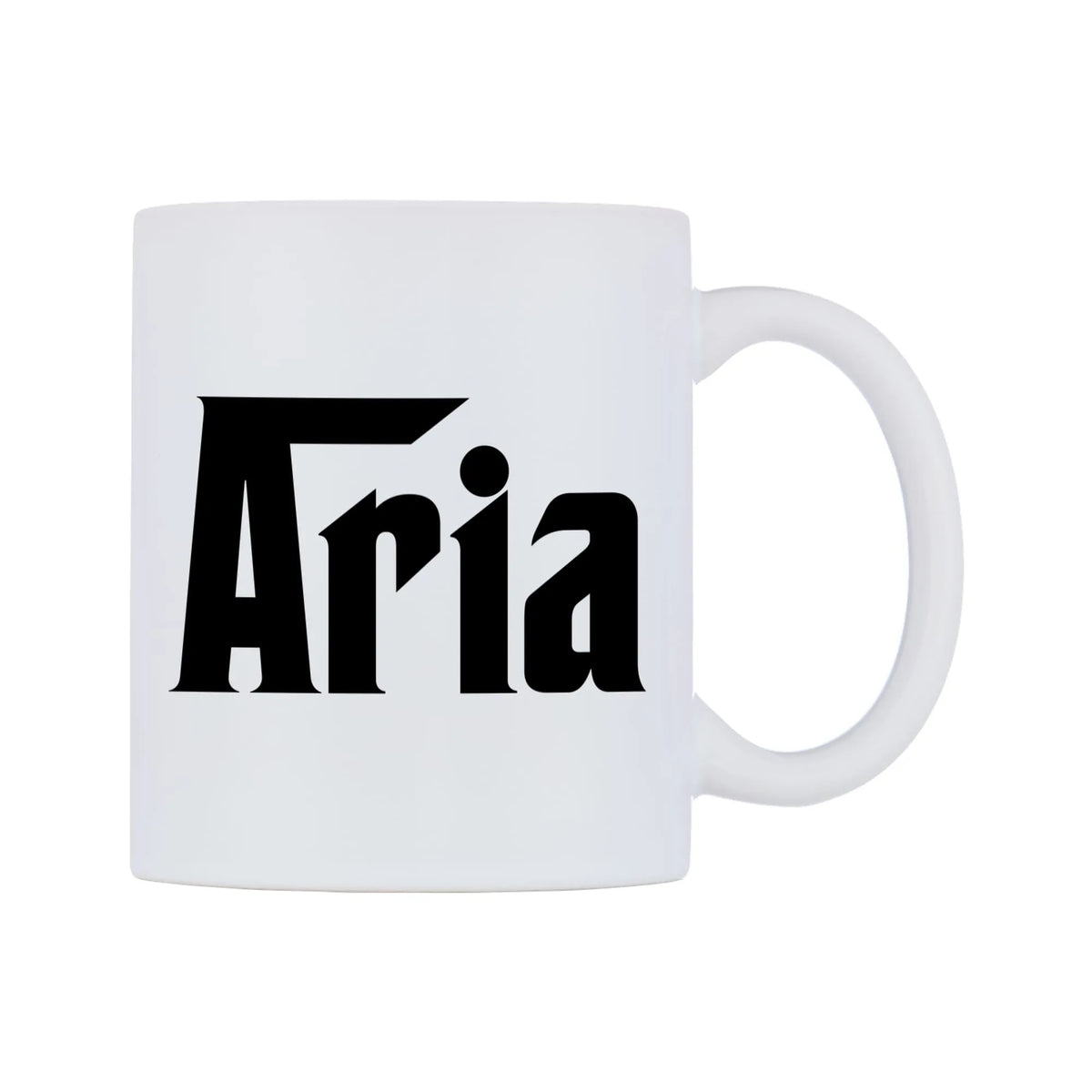 Aria - Godfather Themed Mug — white 11oz gloss mug, left side, on a white background