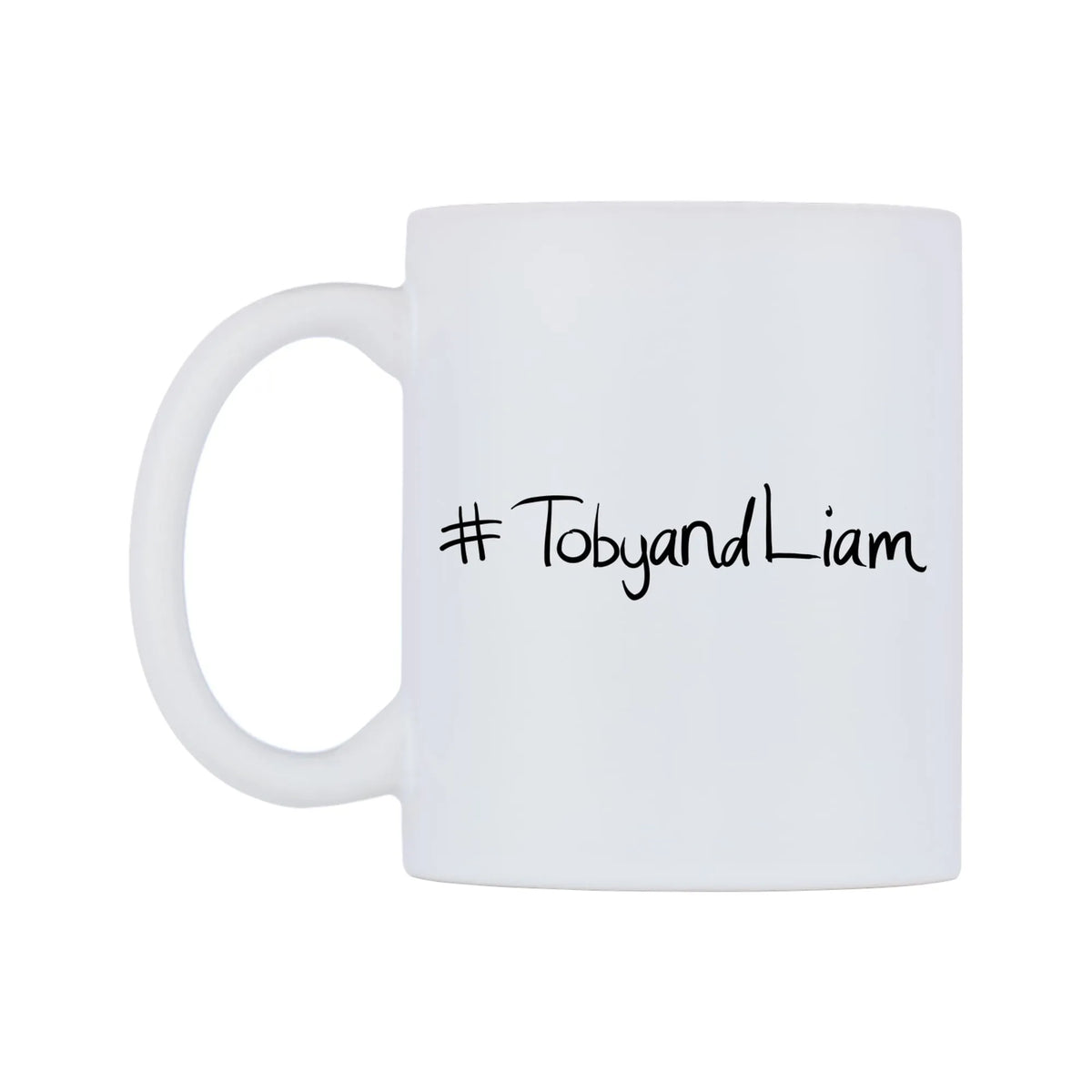 TobyandLiam Mug — mug, right side, on a white background