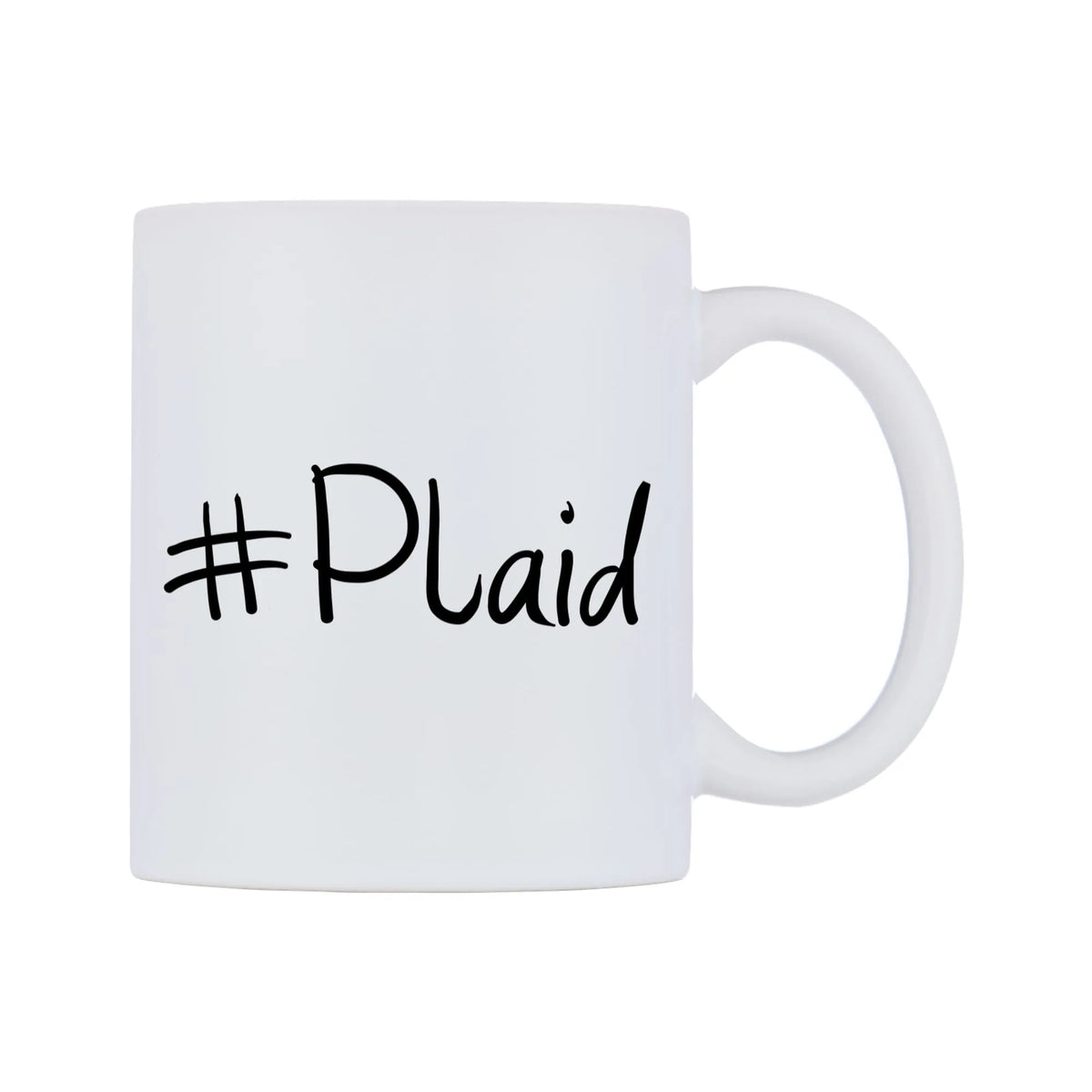 Plaid Mug — mug, left side, on a white background