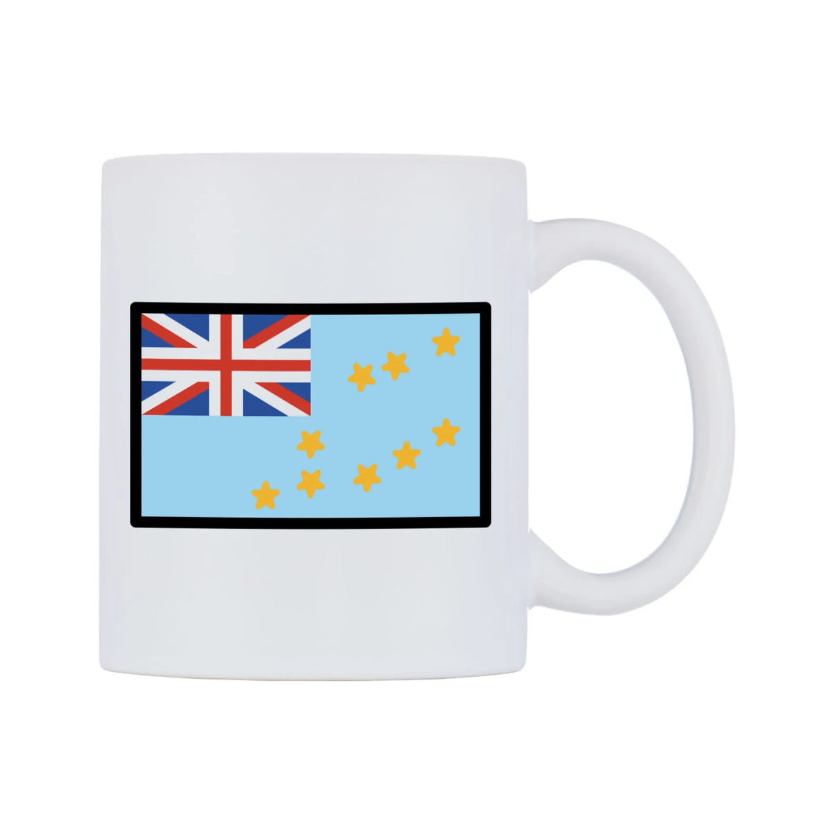 Tuvalu Flag Emoji Mug — mug, left side, on a white background