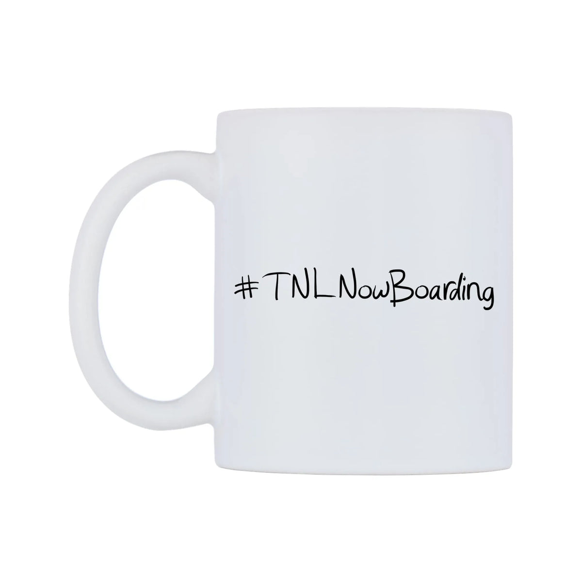 TNLNowBoarding Mug — mug, right side, on a white background