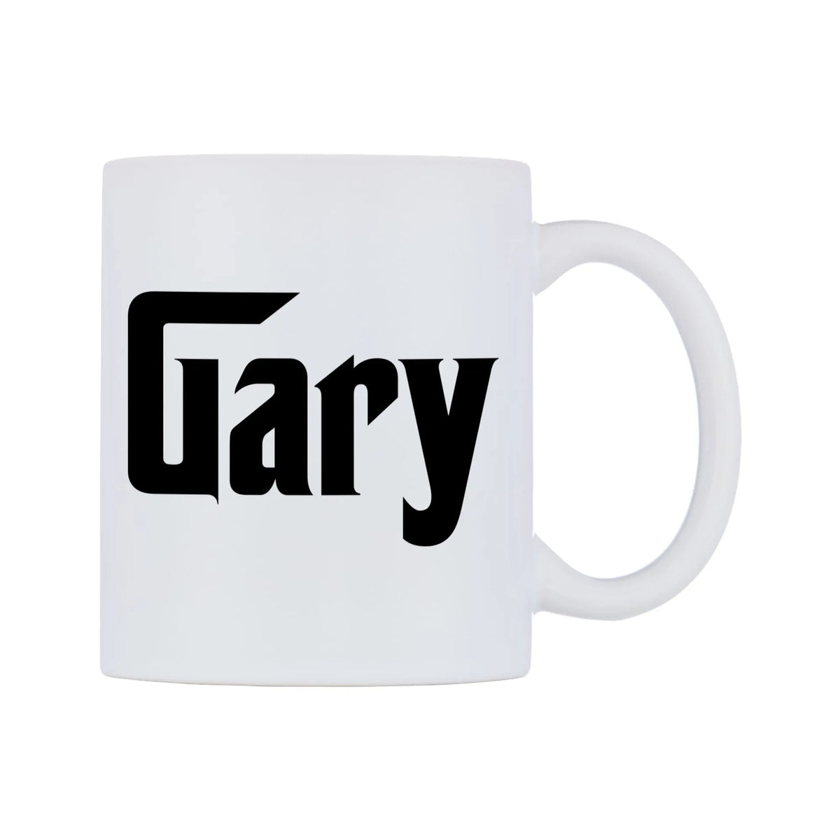 Gary - Godfather Themed Mug — white 11oz gloss mug, left side, on a white background