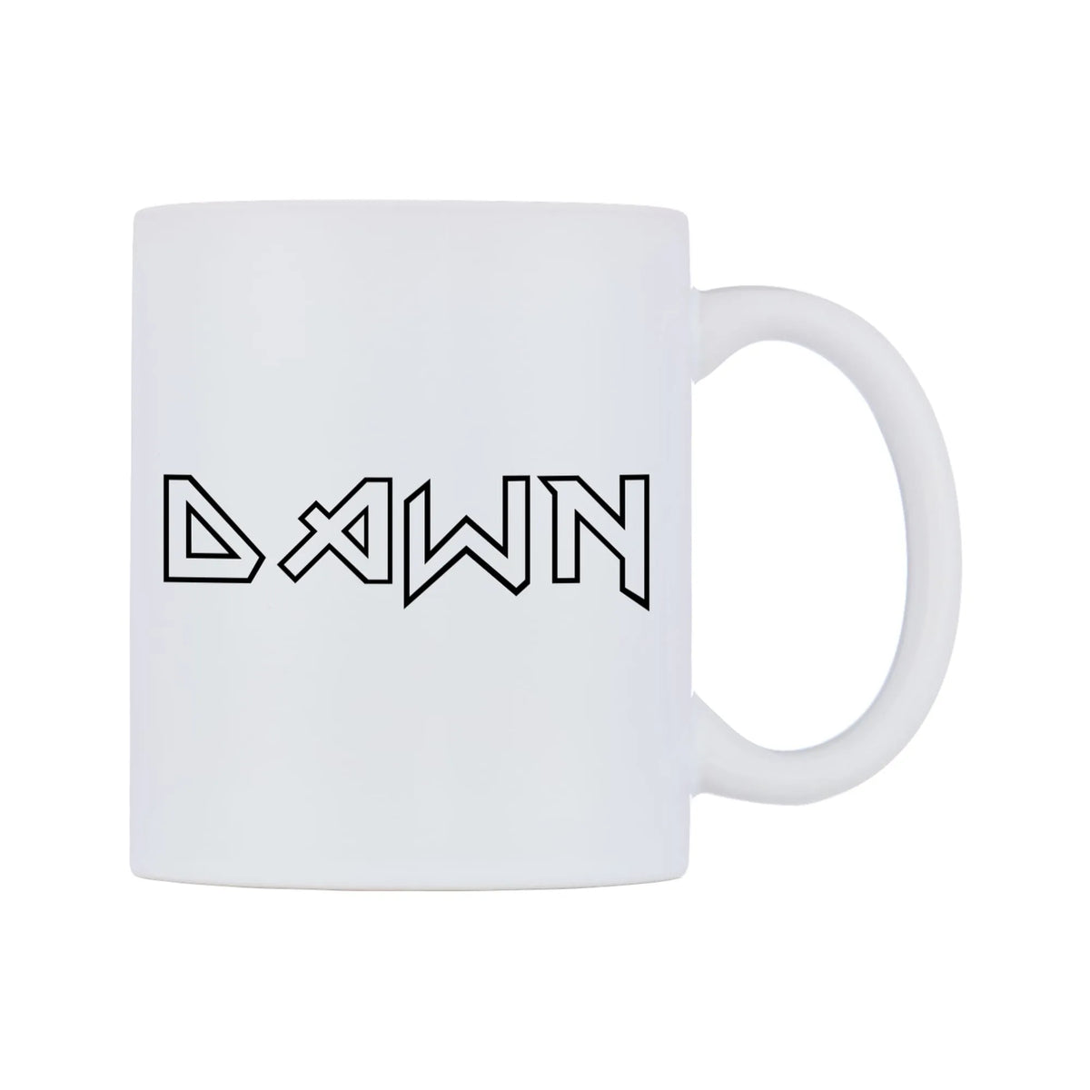 Dawn - Iron Maiden Themed Mug — white 11oz gloss mug, left side, on a white background