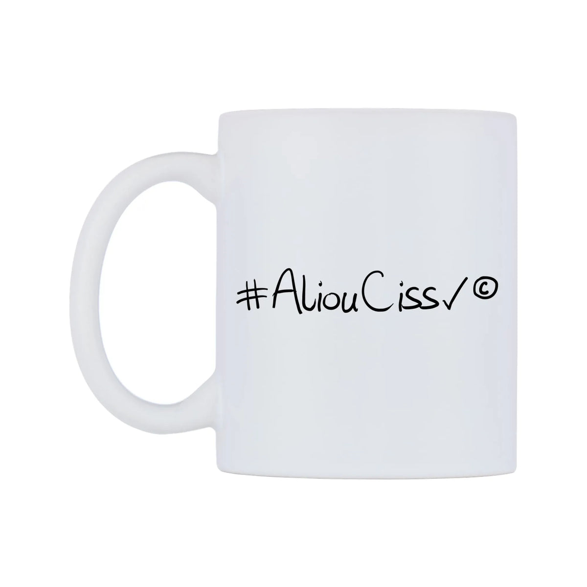 AliouCissé Mug — mug, right side, on a white background