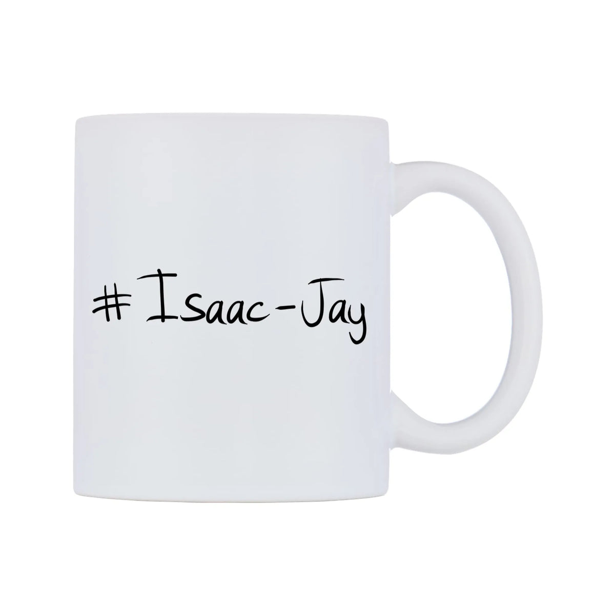Isaac-Jay Mug — mug, left side, on a white background