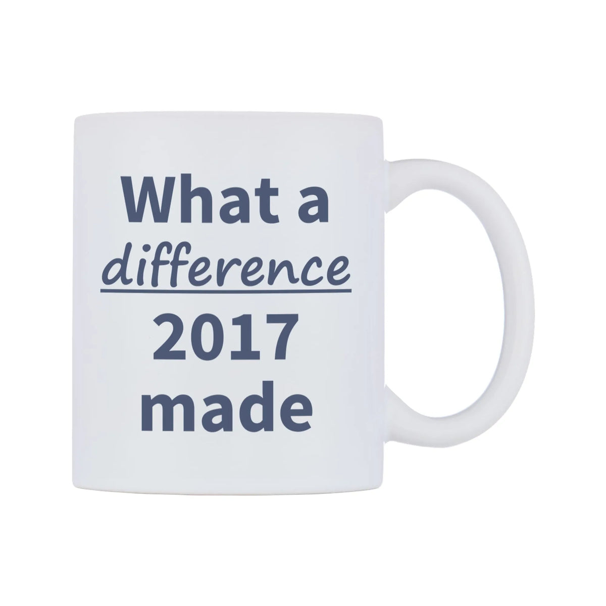 What a difference 2017 made Mug — mug, left side, on a white background