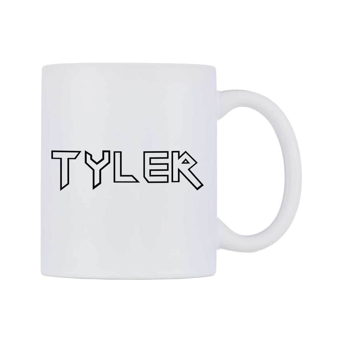 Tyler - Iron Maiden Themed Mug — white 11oz gloss mug, left side, on a white background