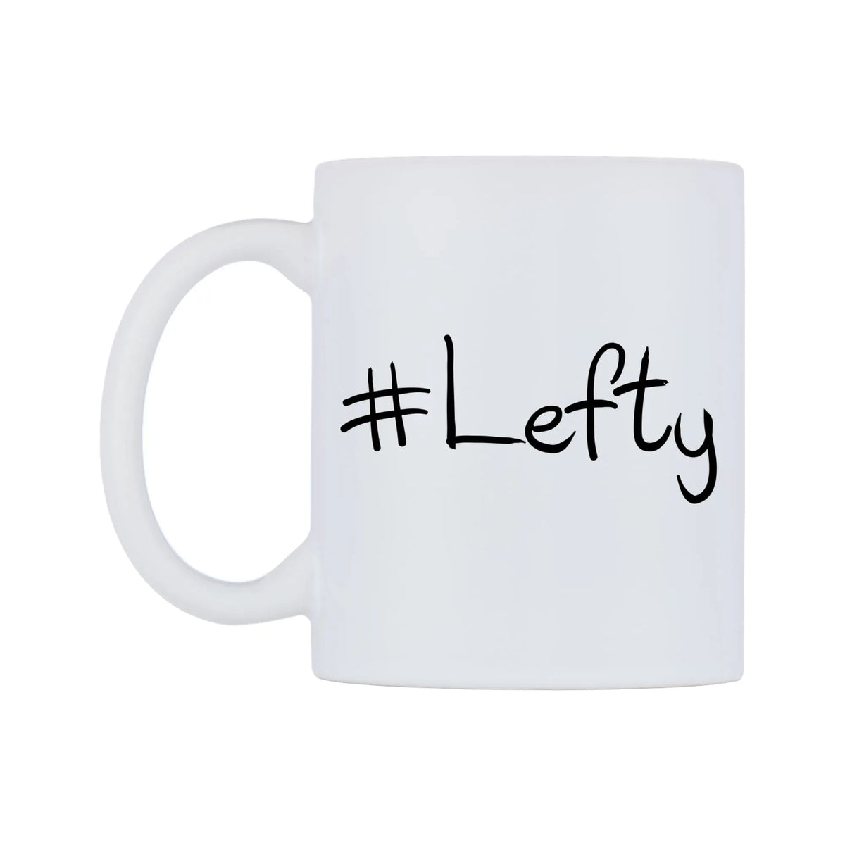 Lefty Mug — mug, right side, on a white background