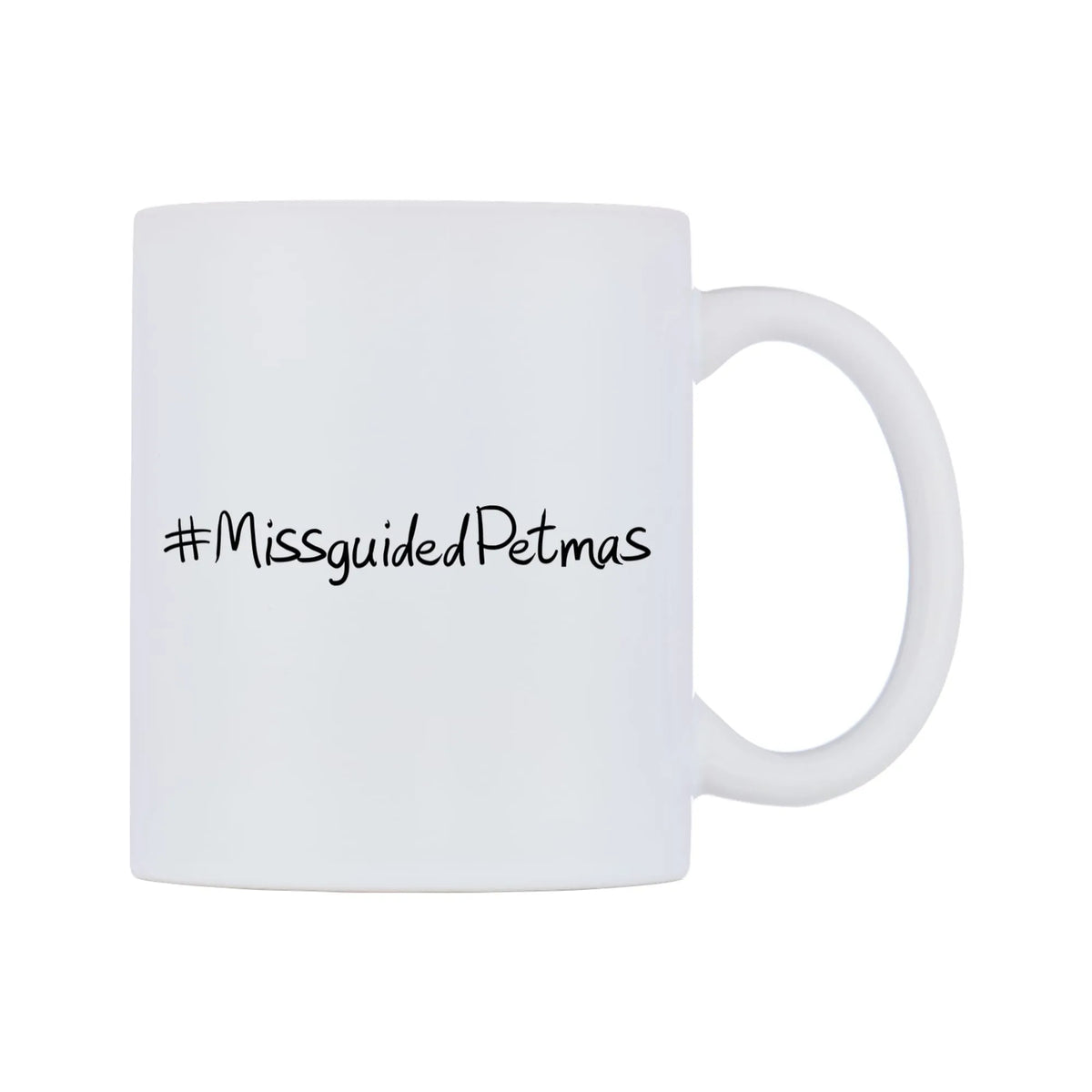 MissguidedPetmas Mug — mug, left side, on a white background