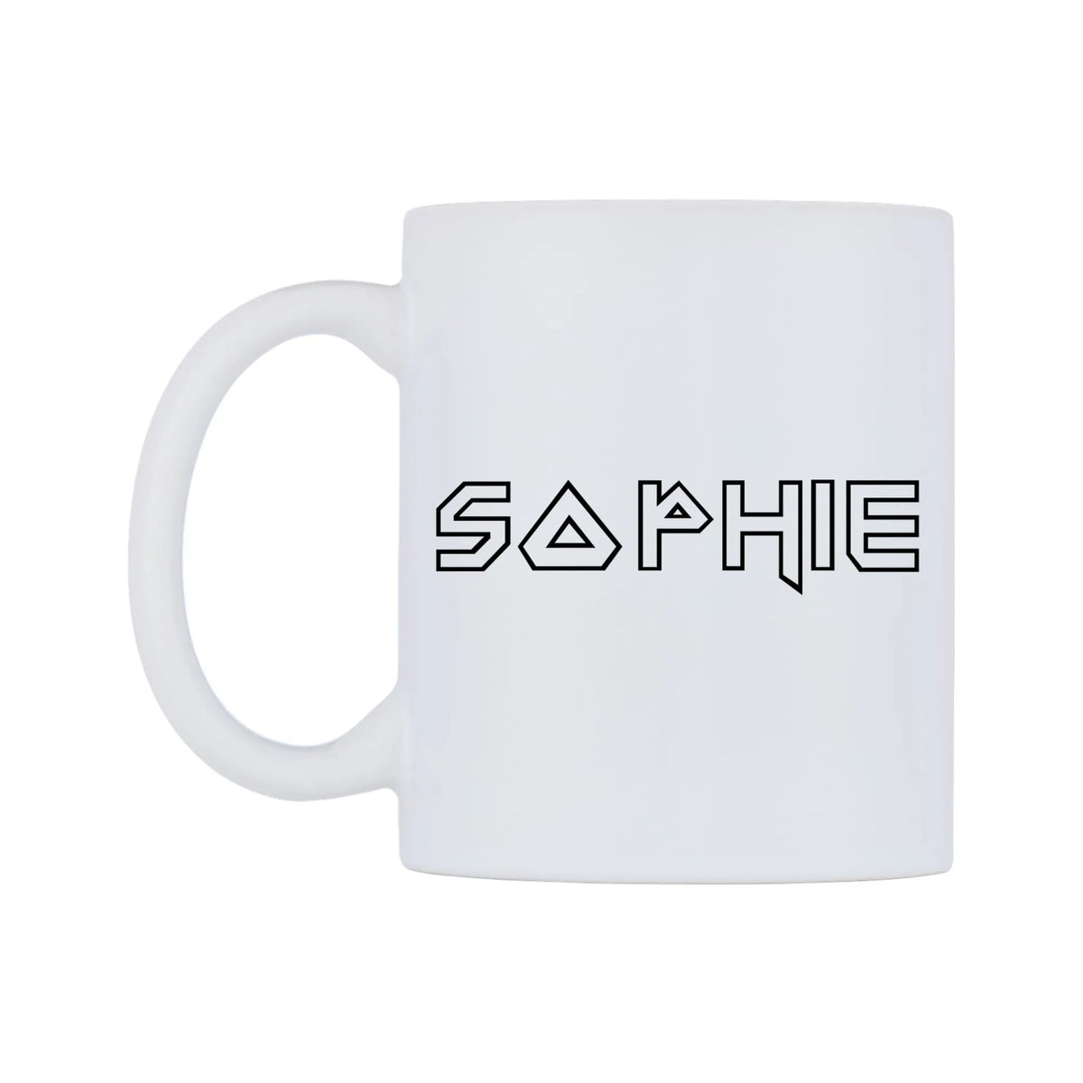 Sophie - Iron Maiden Themed Mug — white 11oz gloss mug, right side, on a white background