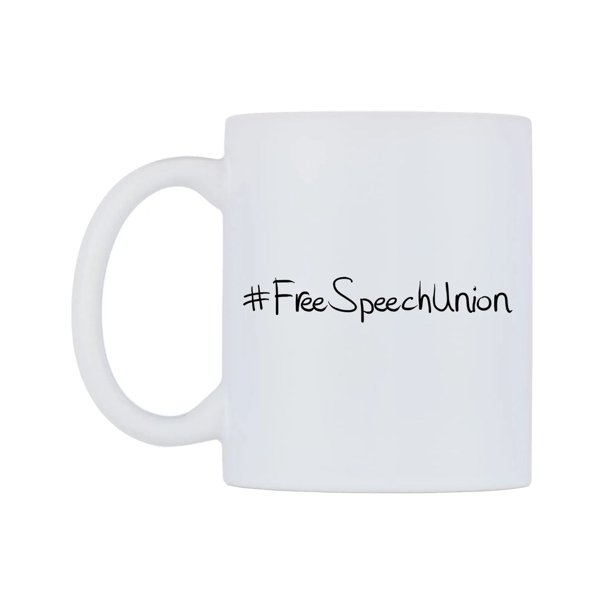 FreeSpeechUnion Mug — mug, right side, on a white background