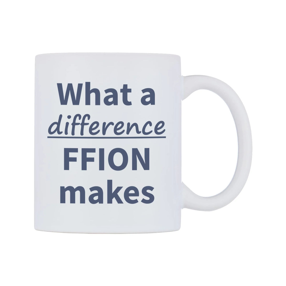 What a difference FFION makes Mug — mug, left side, on a white background