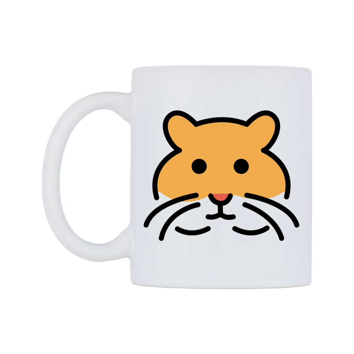 Hamster Emoji Mug — mug, right side, on a white background