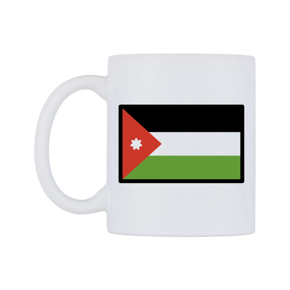 Jordan Flag Emoji Mug — mug, right side, on a white background
