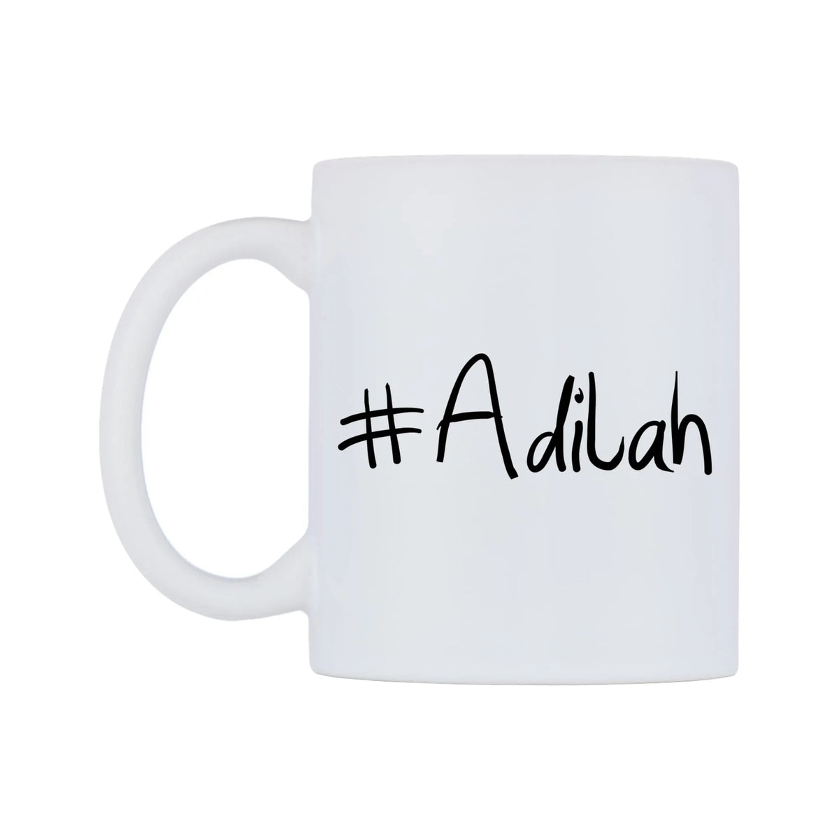 Adilah Mug — mug, right side, on a white background