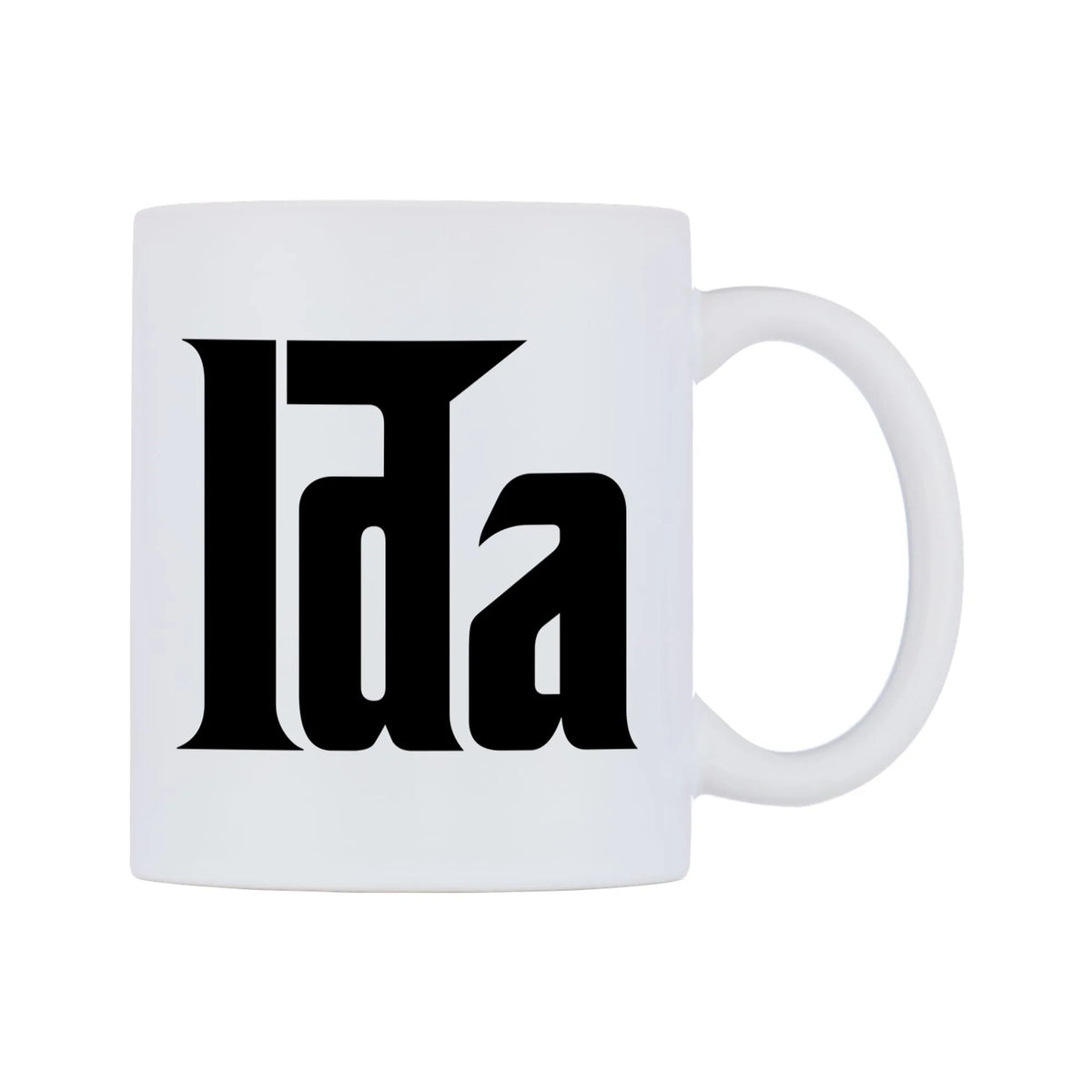 Ida - Godfather Themed Mug — white 11oz gloss mug, left side, on a white background