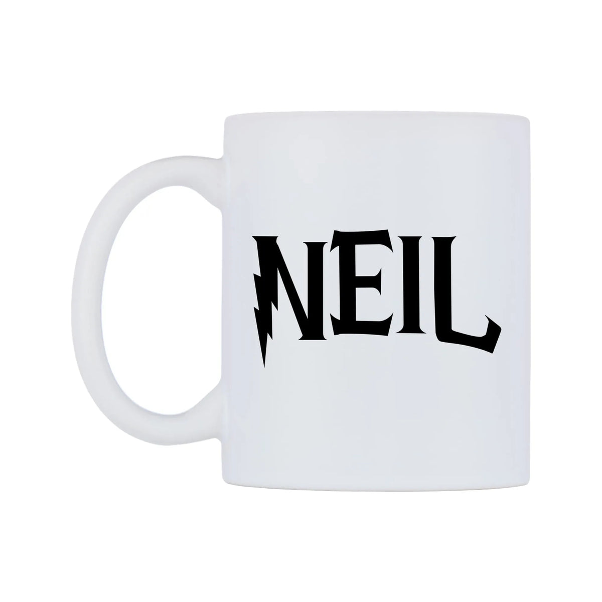 Neil - Wizard Themed Mug — white 11oz gloss mug, right side, on a white background
