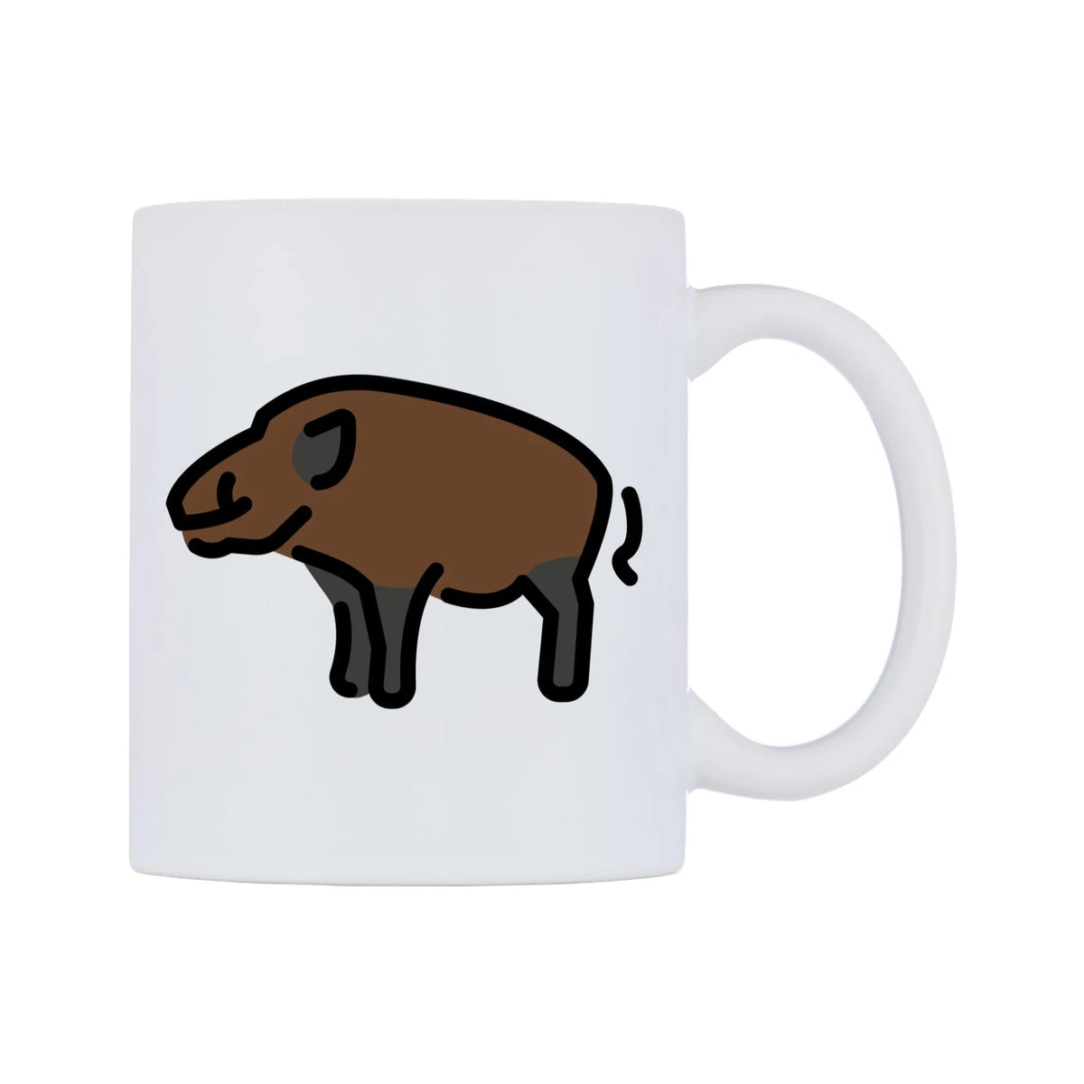 Boar Emoji Mug — mug, left side, on a white background