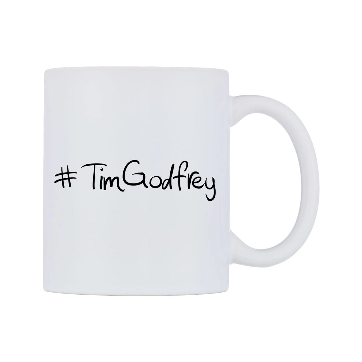 TimGodfrey Mug — mug, left side, on a white background