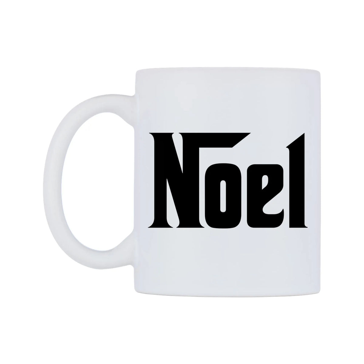 Noel - Godfather Themed Mug — white 11oz gloss mug, right side, on a white background