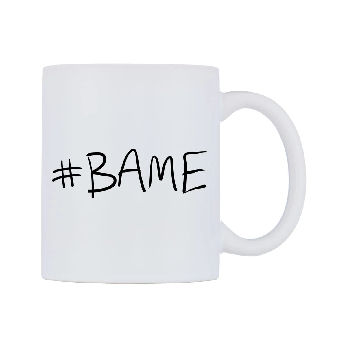 BAME Mug — mug, left side, on a white background