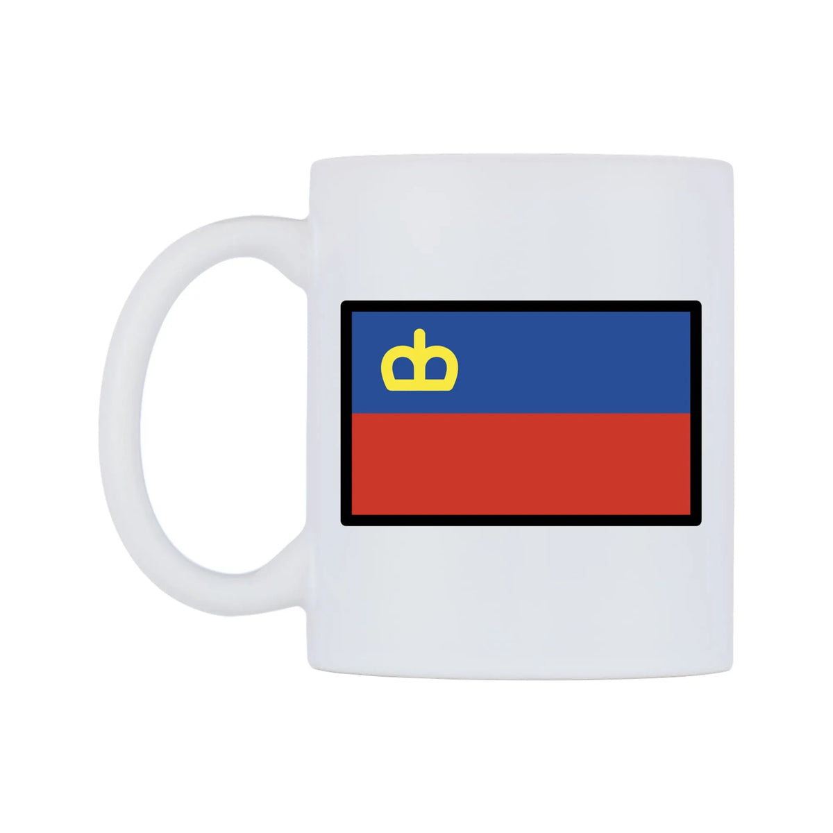 Liechtenstein Flag Emoji Mug — mug, right side, on a white background