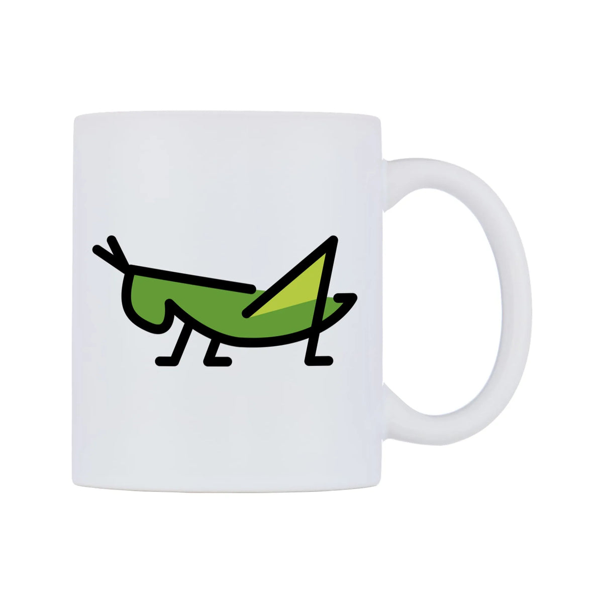 Cricket Emoji Mug — mug, left side, on a white background