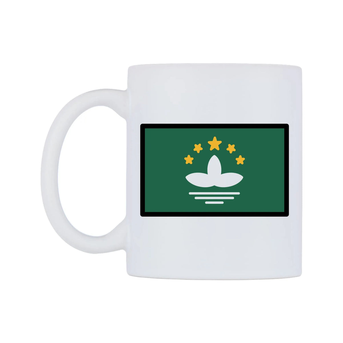 Macao Flag Emoji Mug — mug, right side, on a white background
