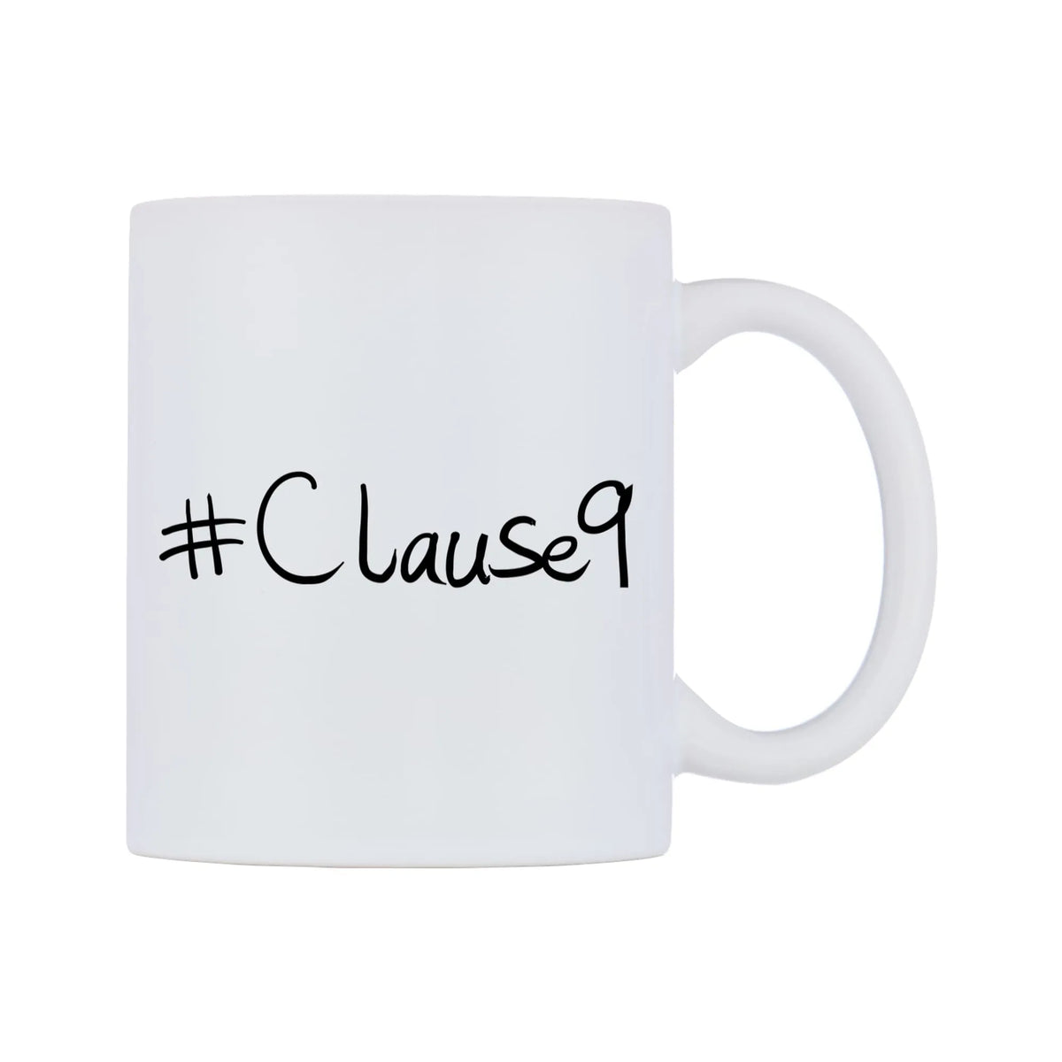 Clause9 Mug — mug, left side, on a white background