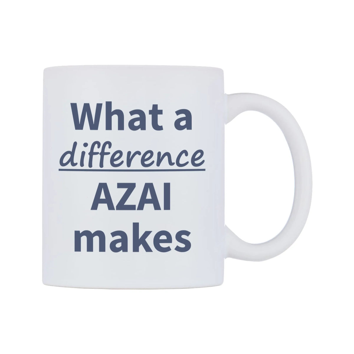 What a difference AZAI makes Mug — mug, left side, on a white background